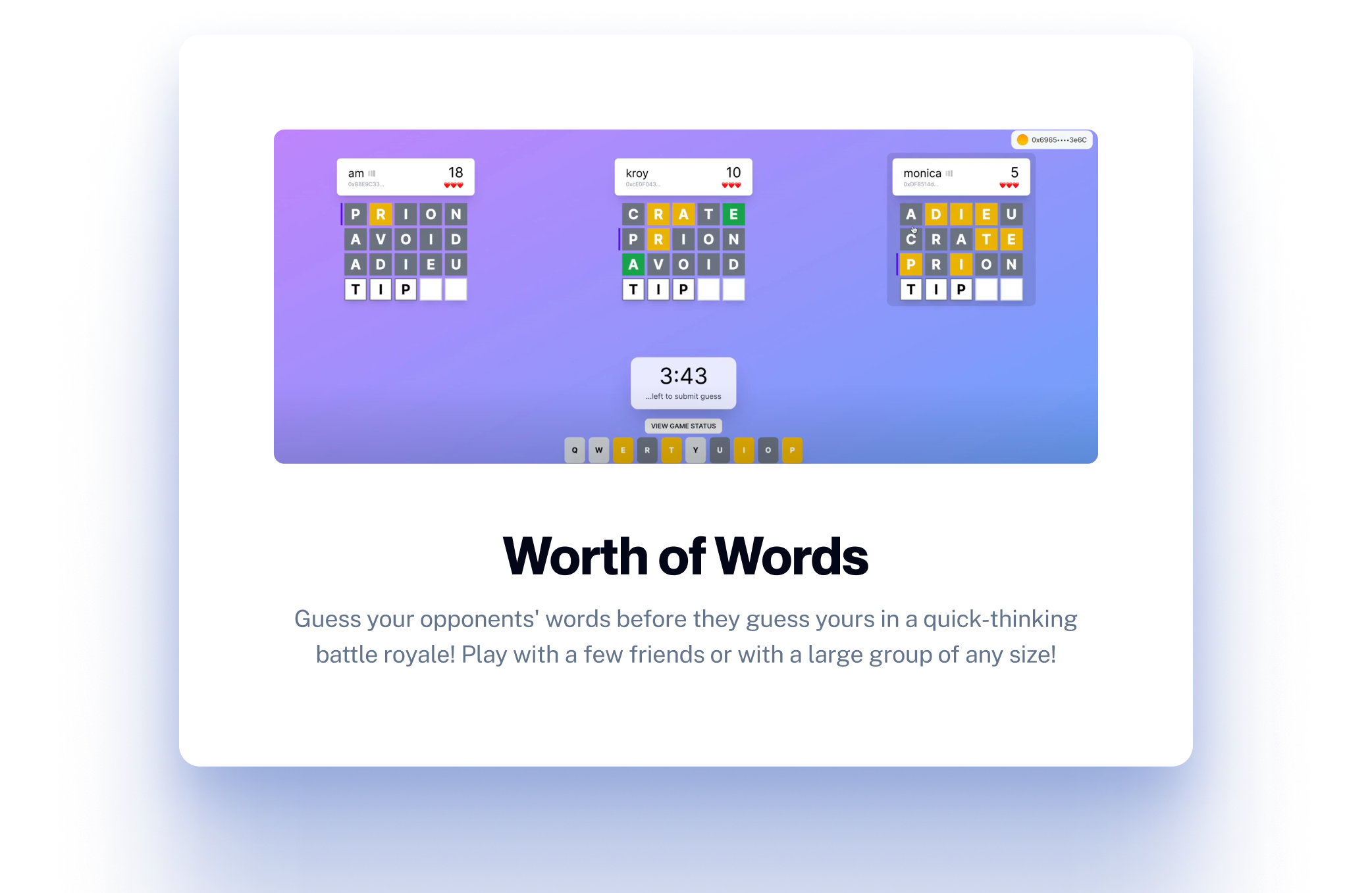 worth of words demo