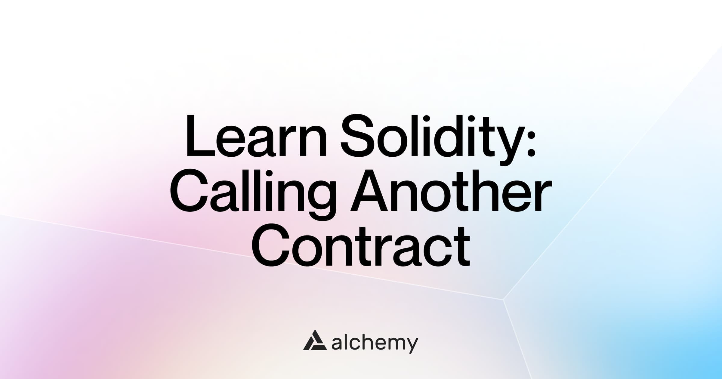 Cómo llamar a otro smart contract en Ethereum