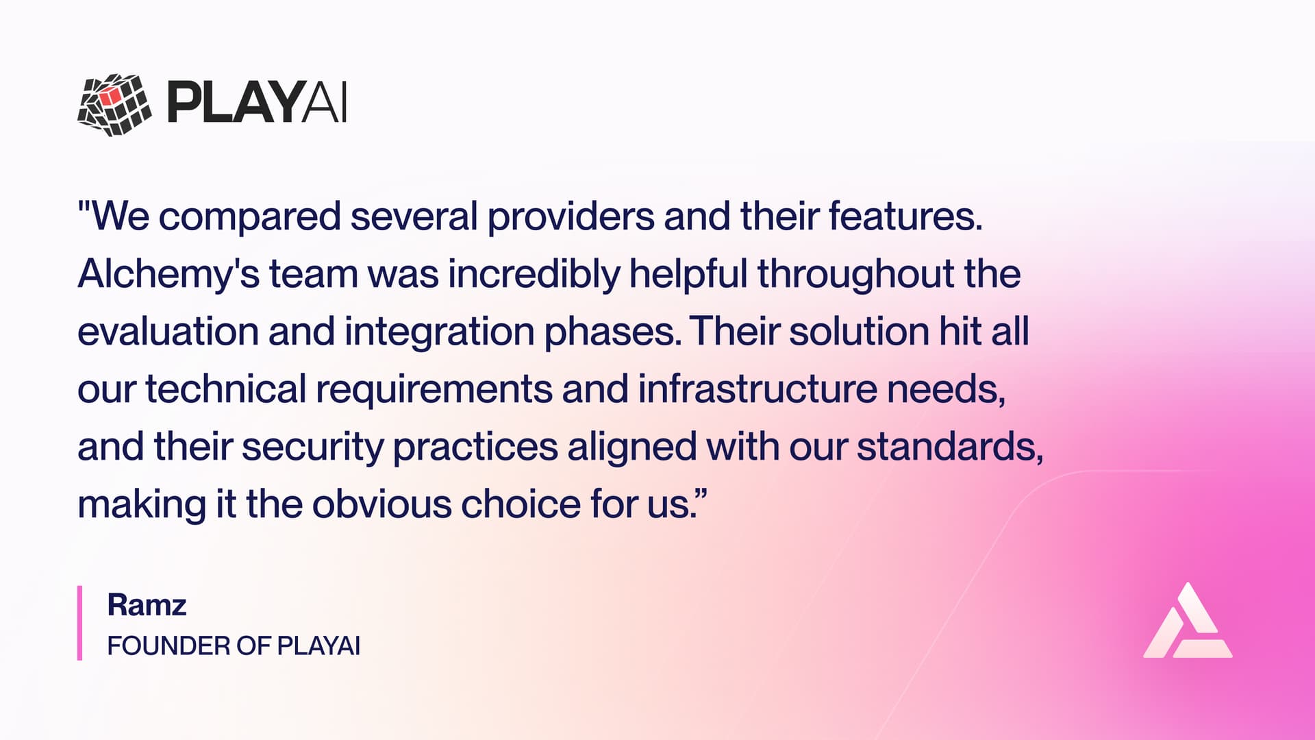 Quote from Ramz, founder of PlayAI