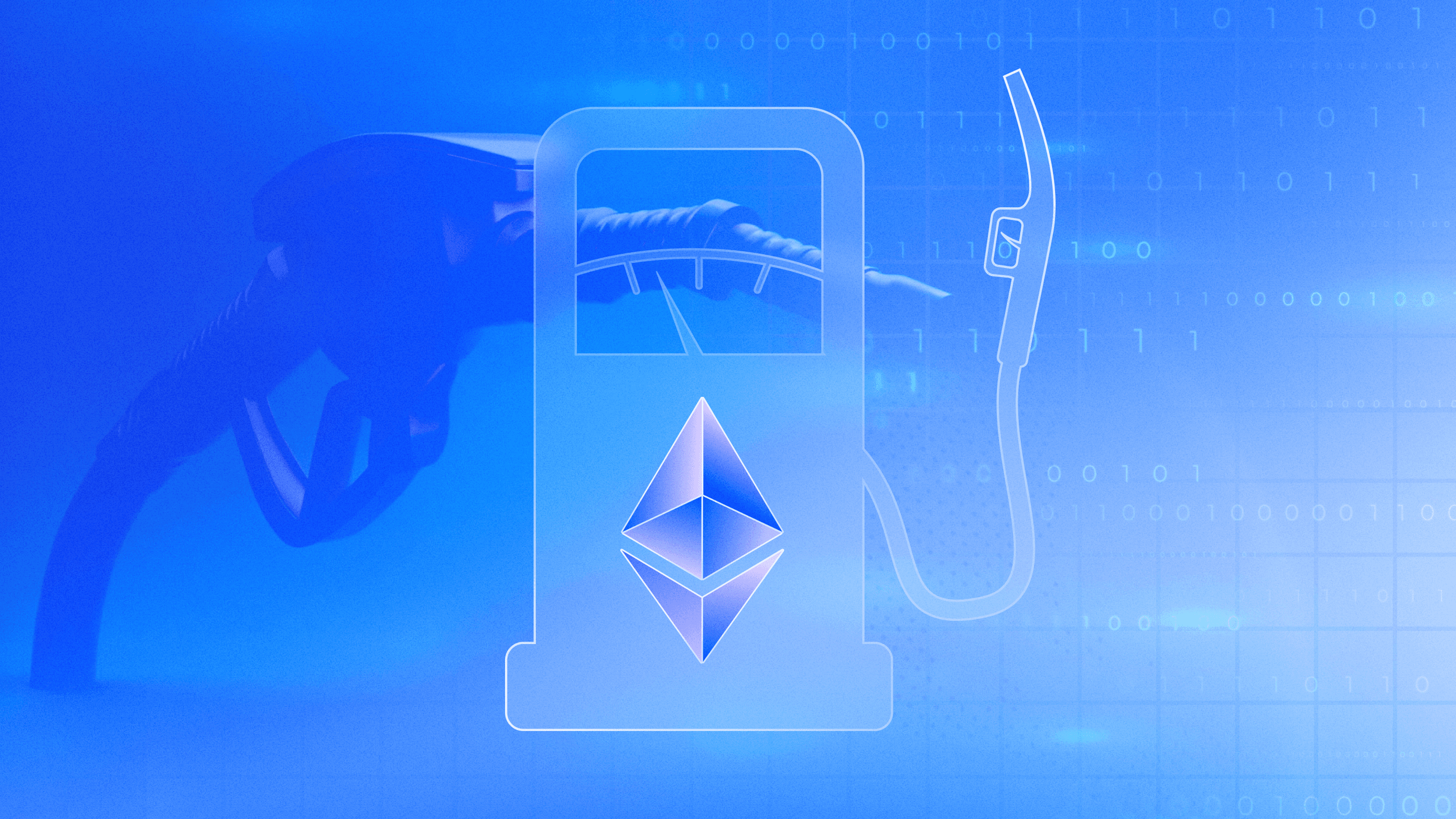 Gas station illustration representing Solidity gas optimization