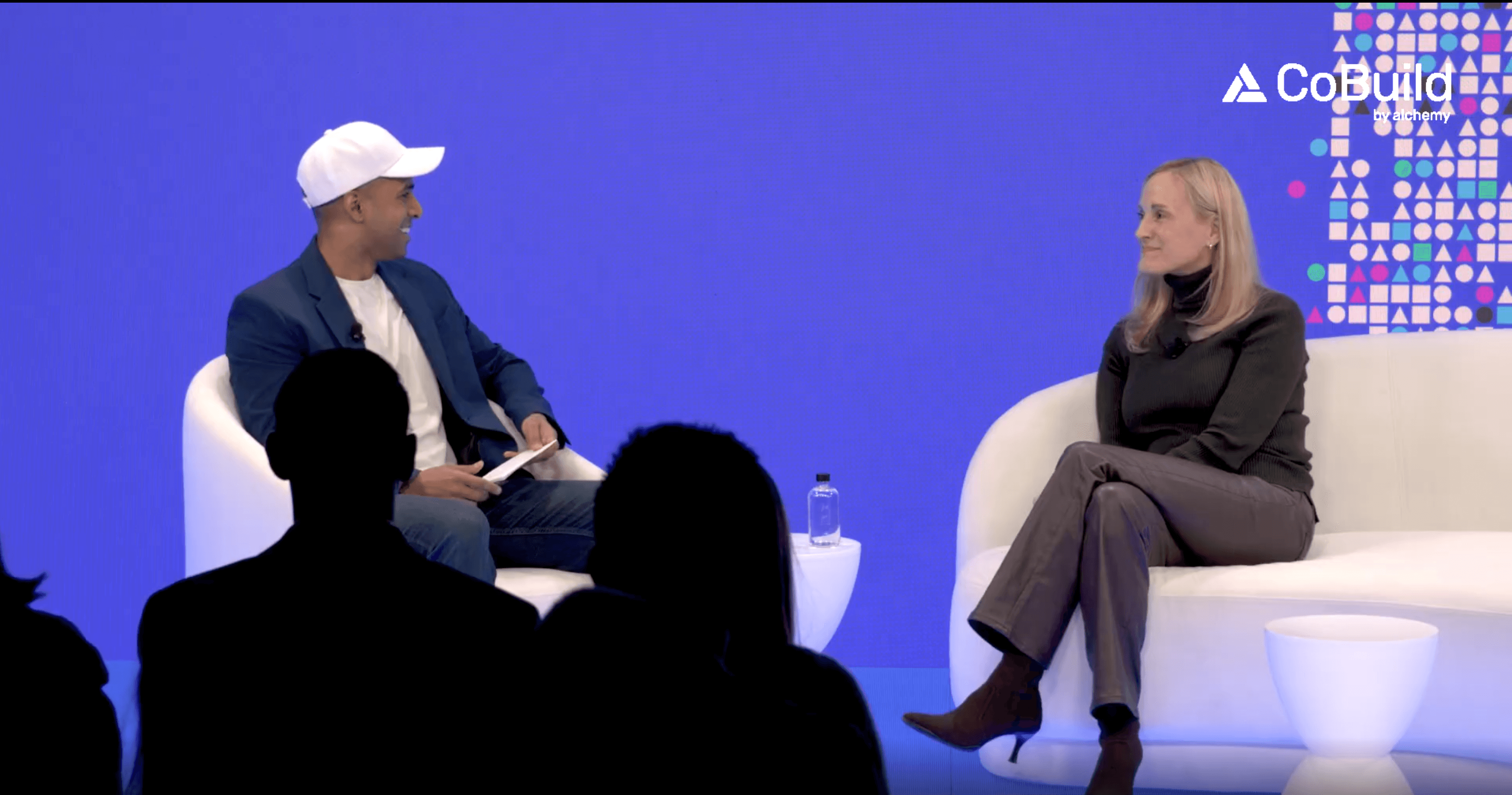 Kristin Lemkau and Nikil Viswanathan onstage at CoBuild 2026