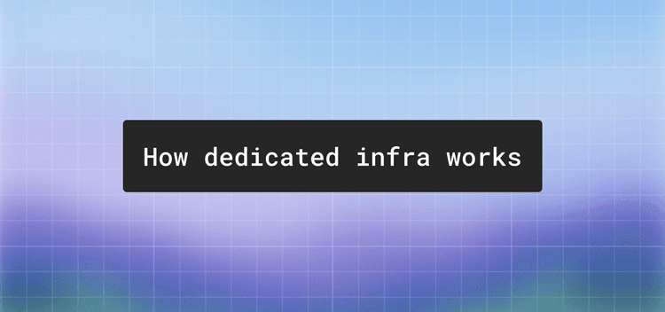 How dedicated infra works title card