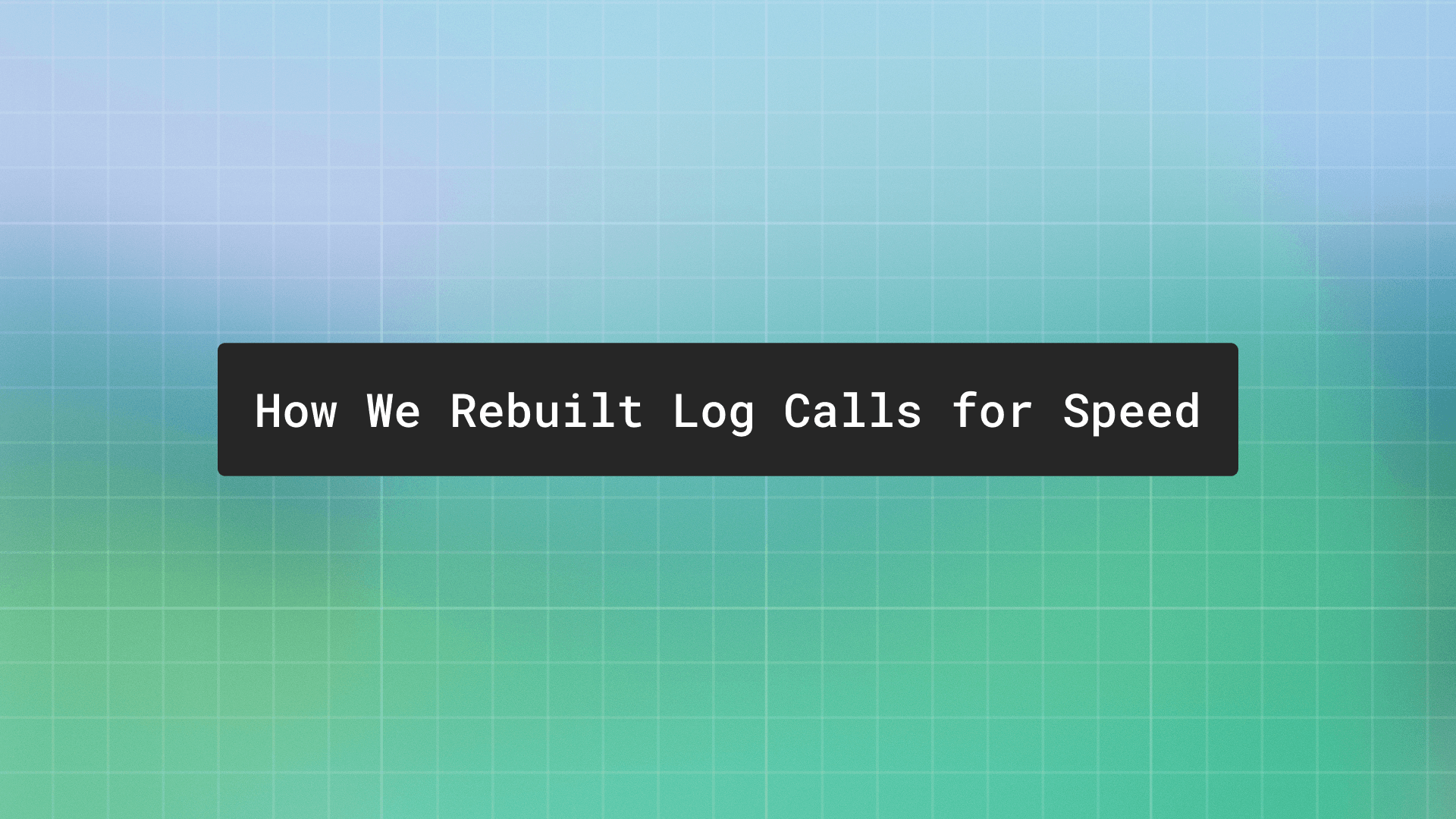 How we rebuilt historical logs for speed