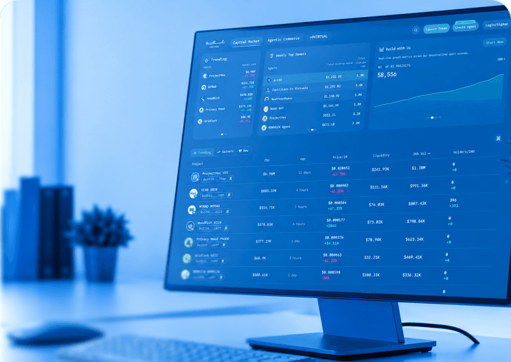 Agentic payments artwork for Virtuals