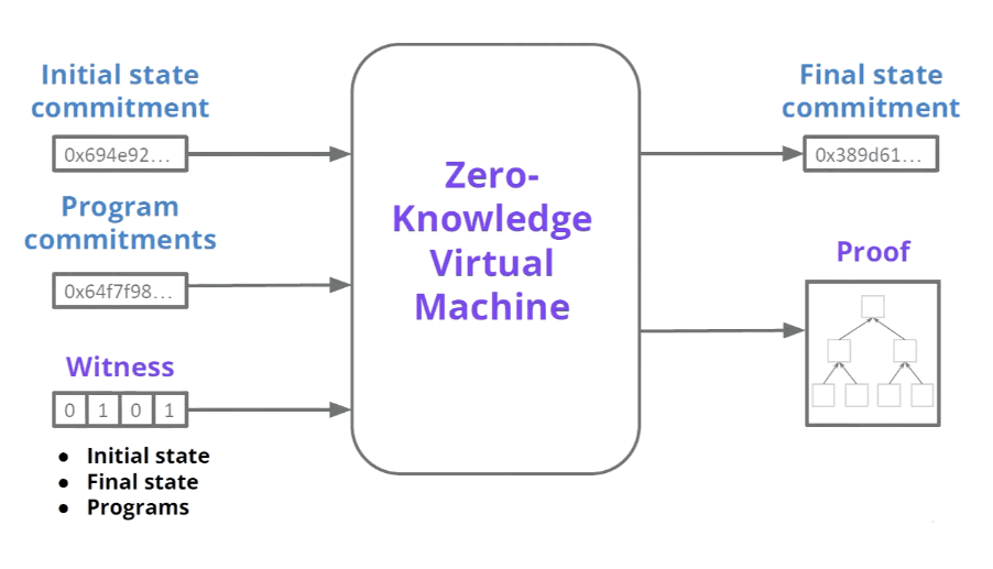 The zkEVM generates validity proofs to verify the correctness of program execution.