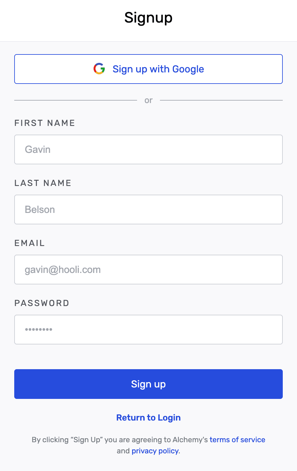 Create a free Alchemy account.