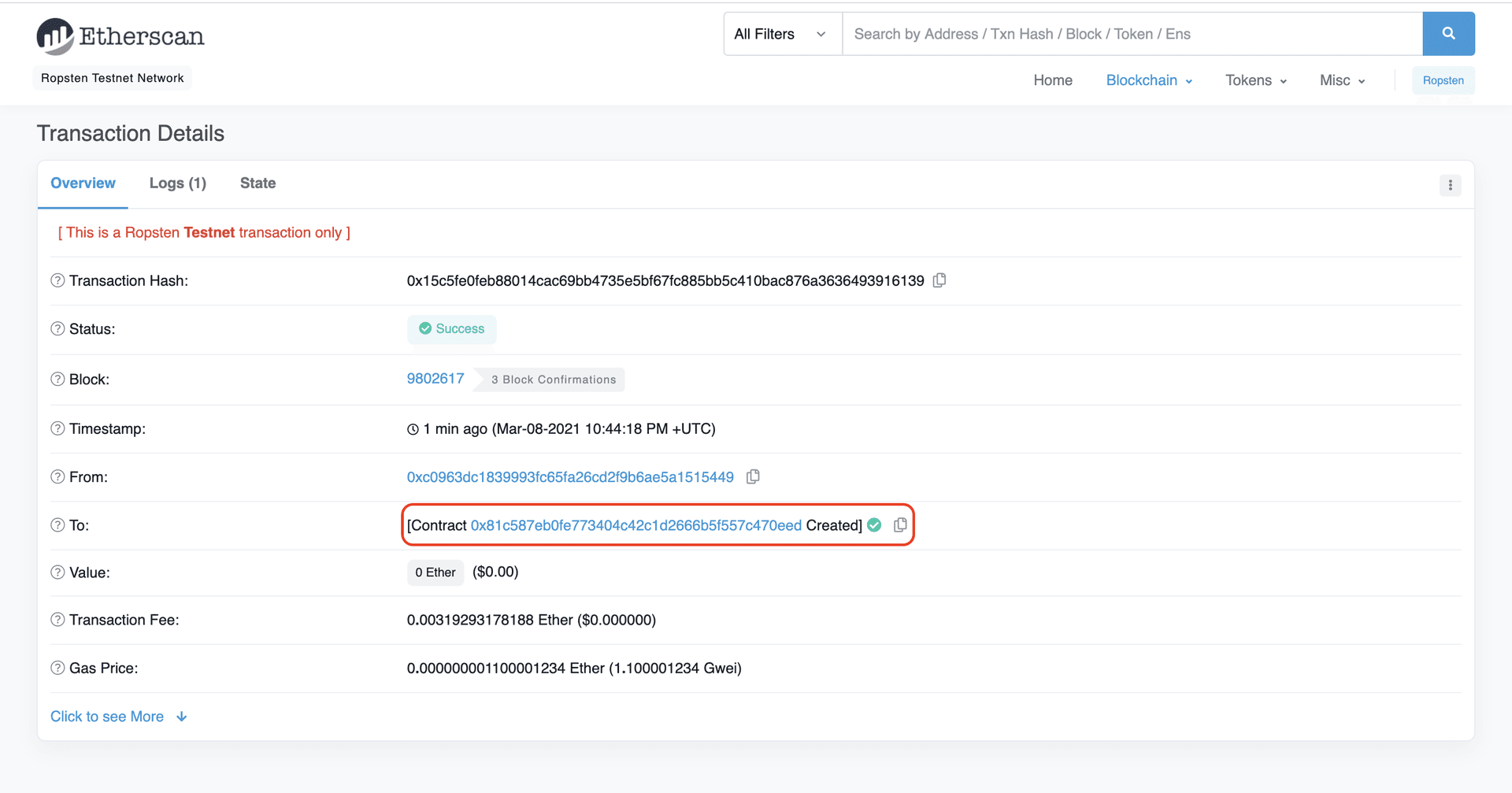 Create an instance of your contract
