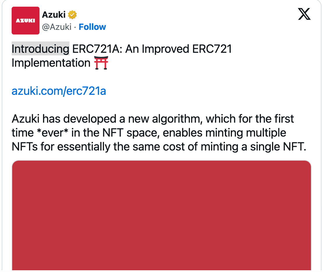 ERC721 vs. ERC721A Batch Minting NFTs