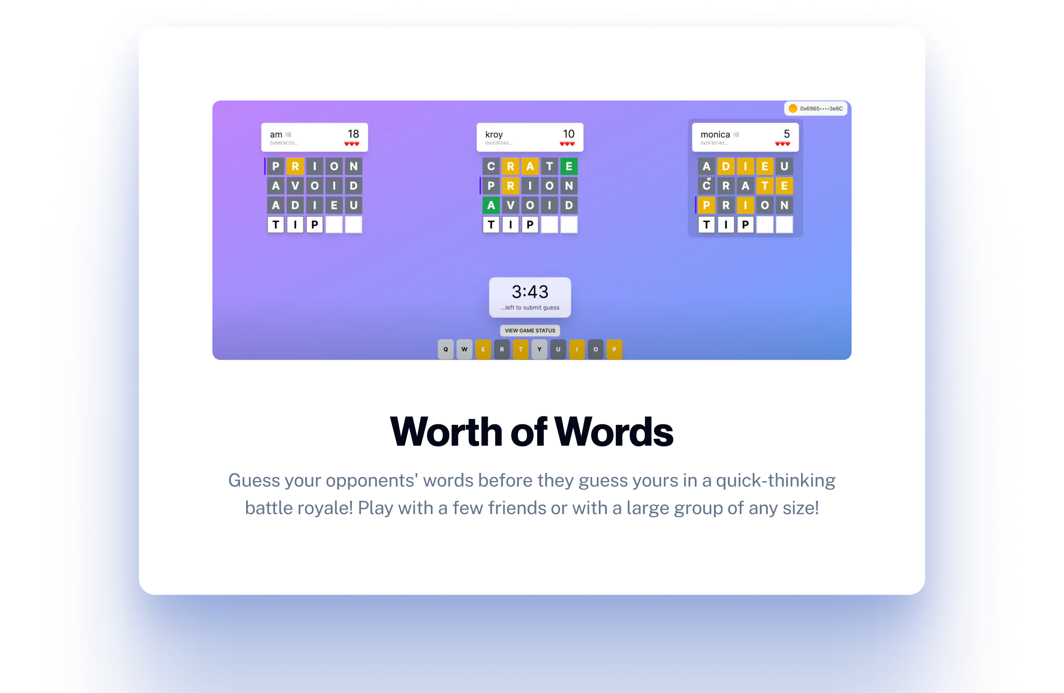 worth of words demo