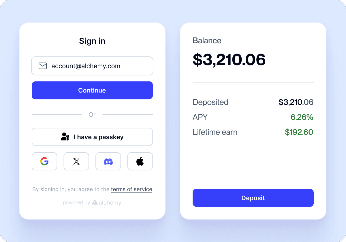 Power revenue with email-only smart accounts