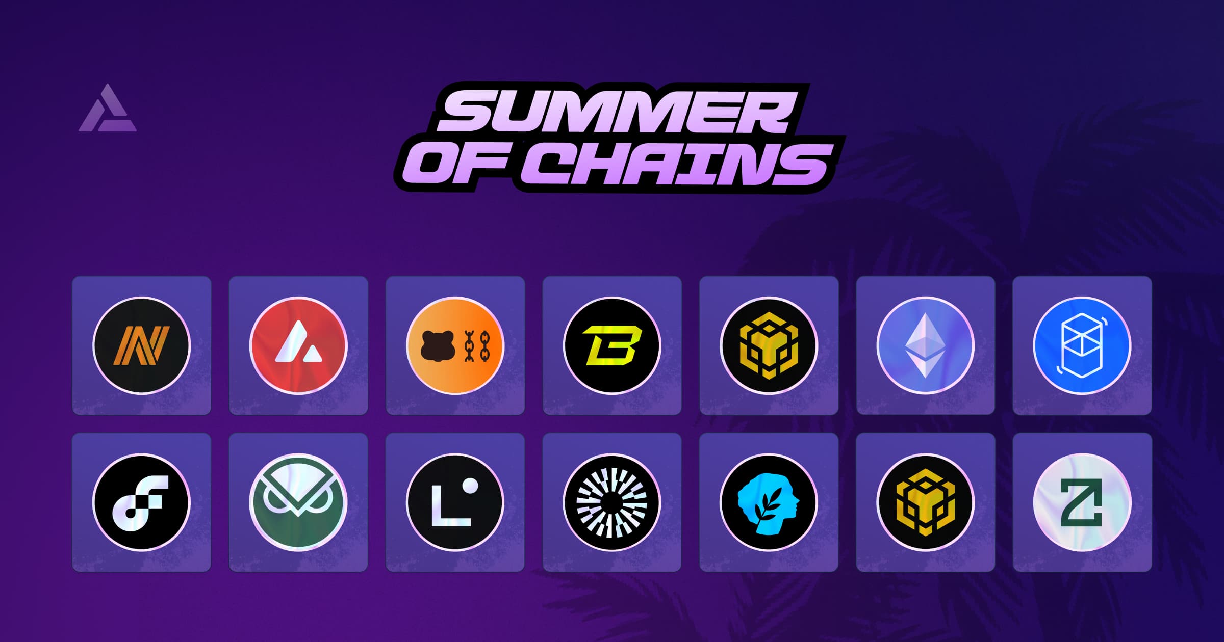 Banner showing 14 fast-growing chains newly supported on Alchemy