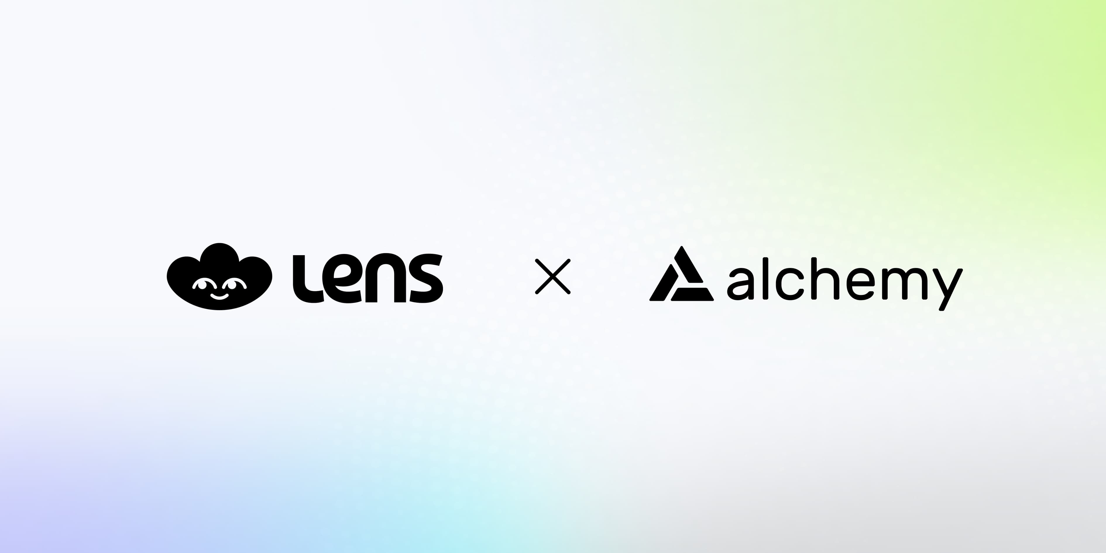 Lens Chain and Alchemy partnership announcement banner