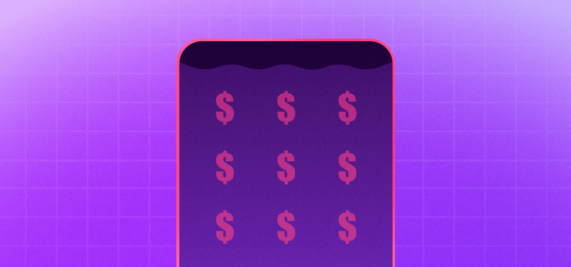 A mobile app showing dollar signs