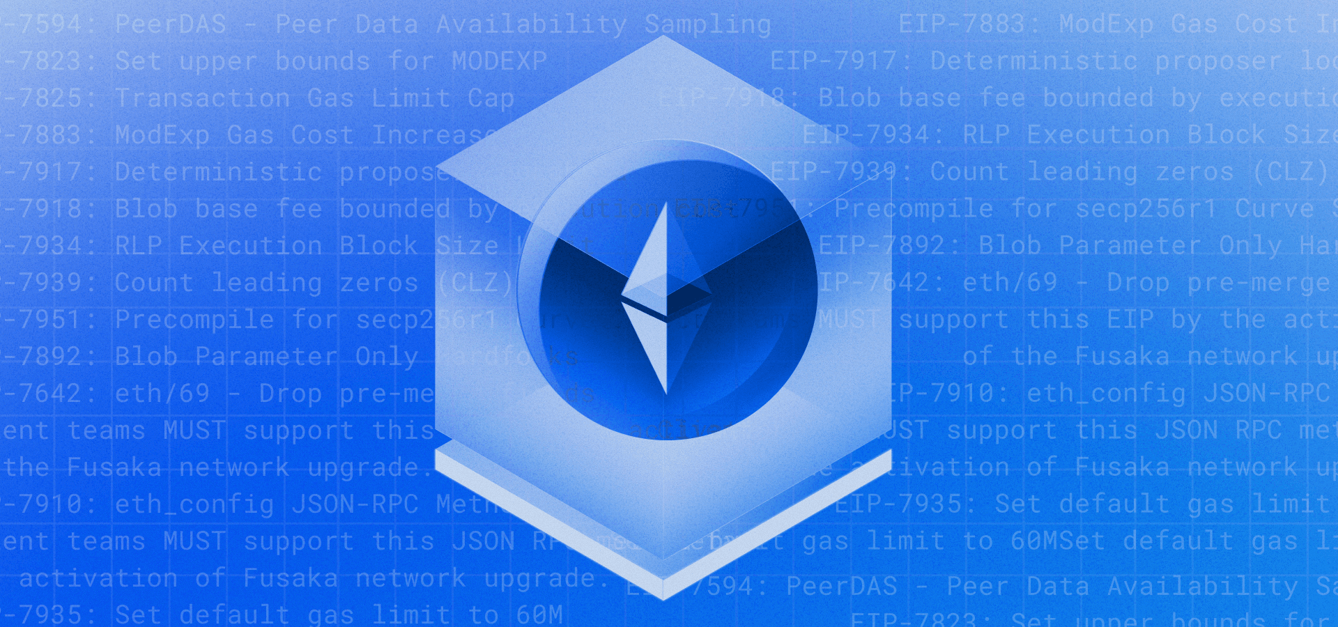 A graphic showing the Ethereum logo