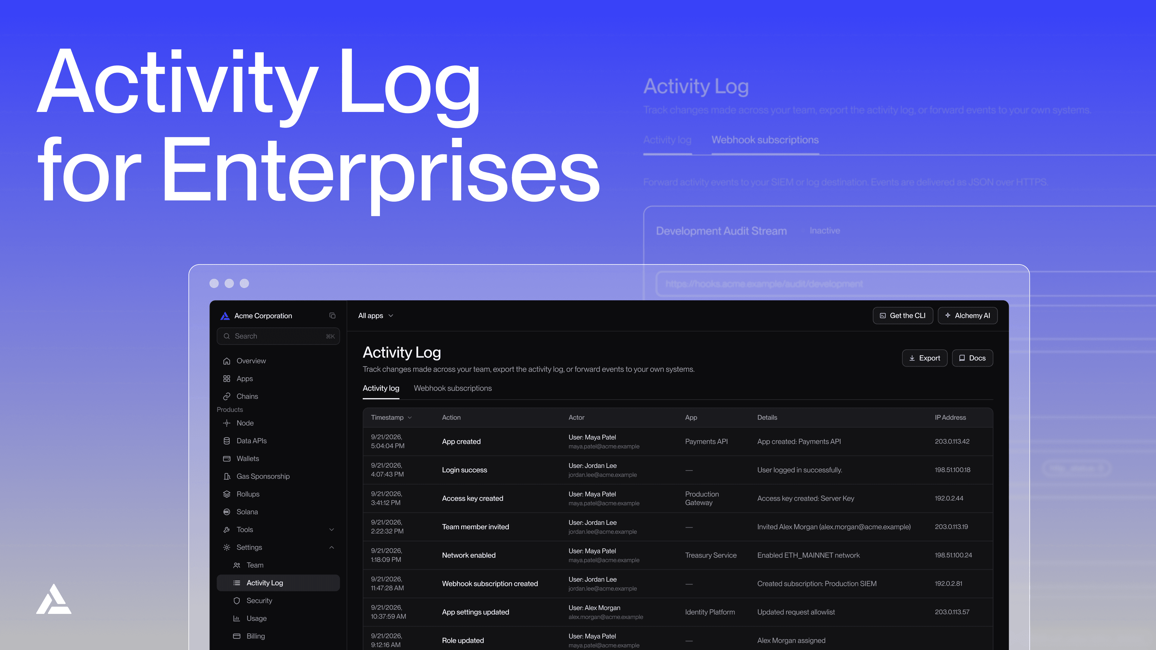 Introducing Activity Log for Enterprises