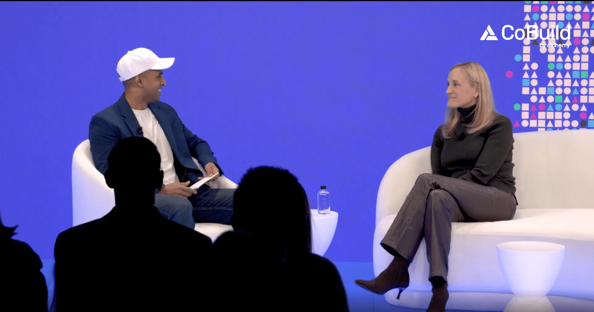 Kristin Lemkau and Nikil Viswanathan onstage at CoBuild 2026