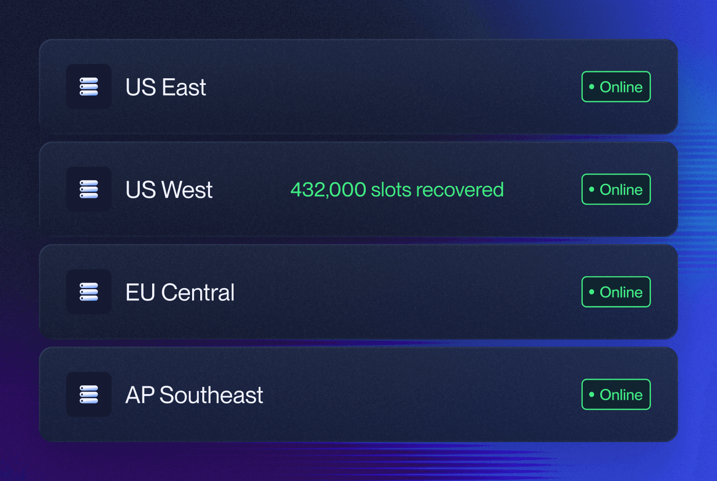gRPC replay slots
