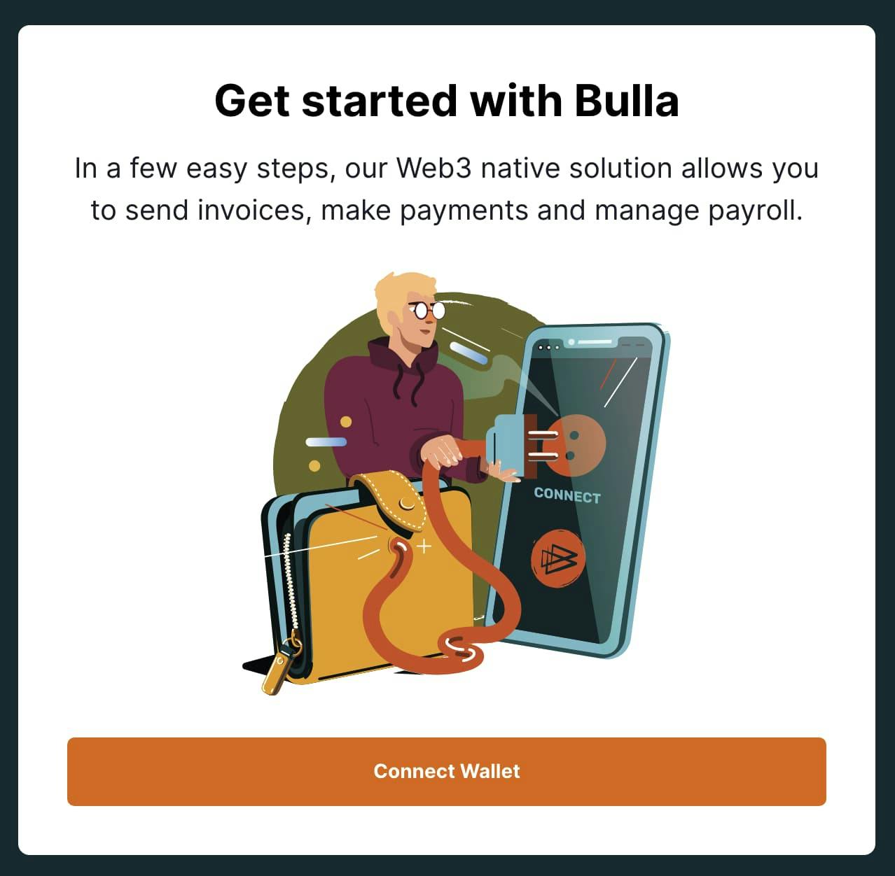 Bulla Network DAO Accounting Tool - Connect Your Wallet