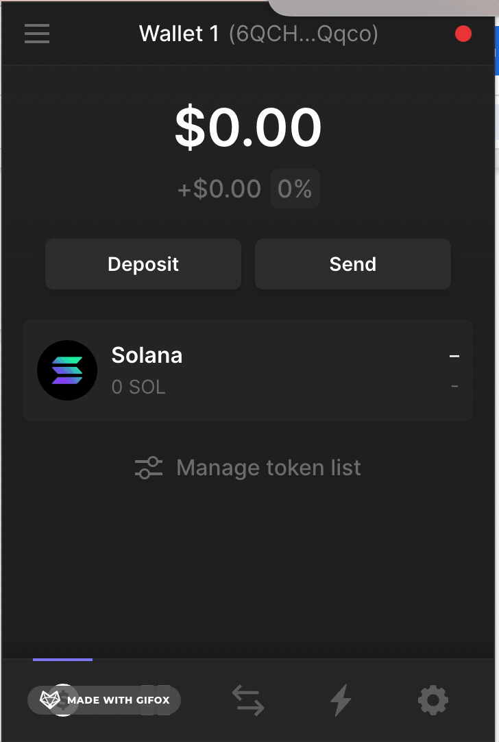 Connect your Phantom wallet to Solana's devnet cluster