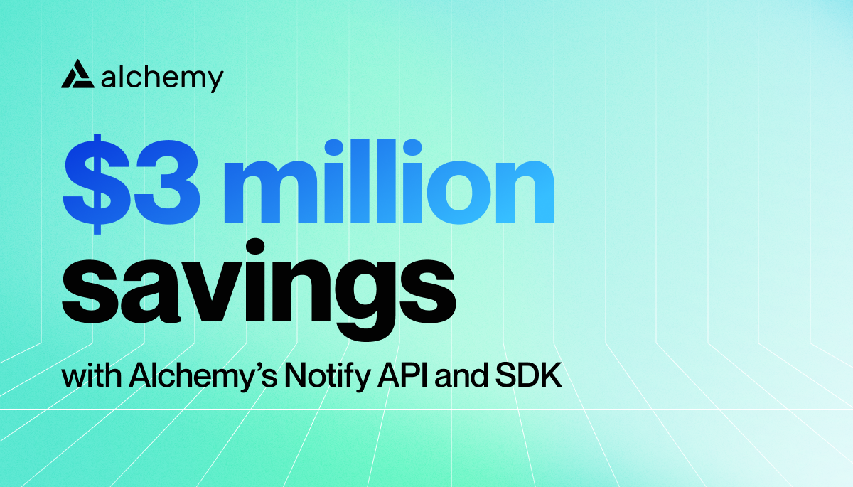 How we saved more than $3M annually with Alchemy's Notify API and SDK  thumbnail