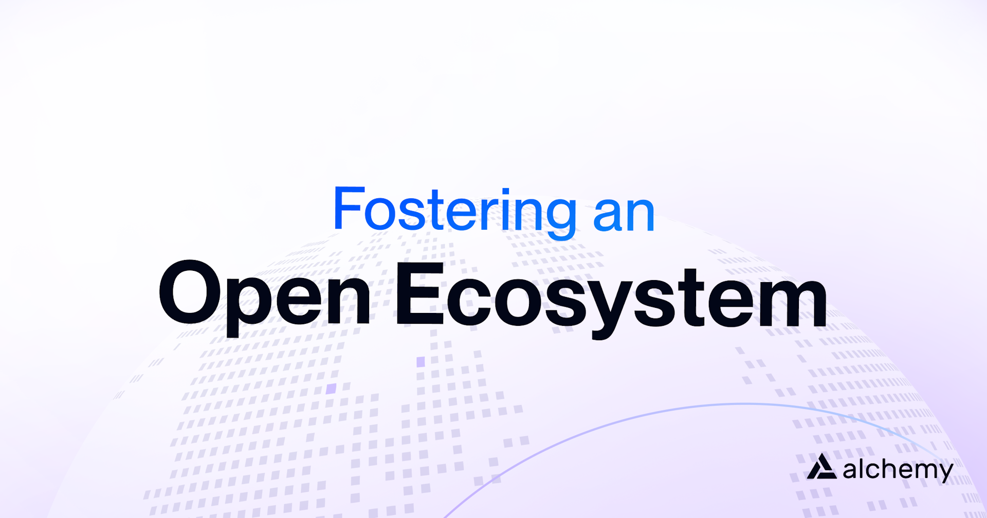 fostering an open ecosystem