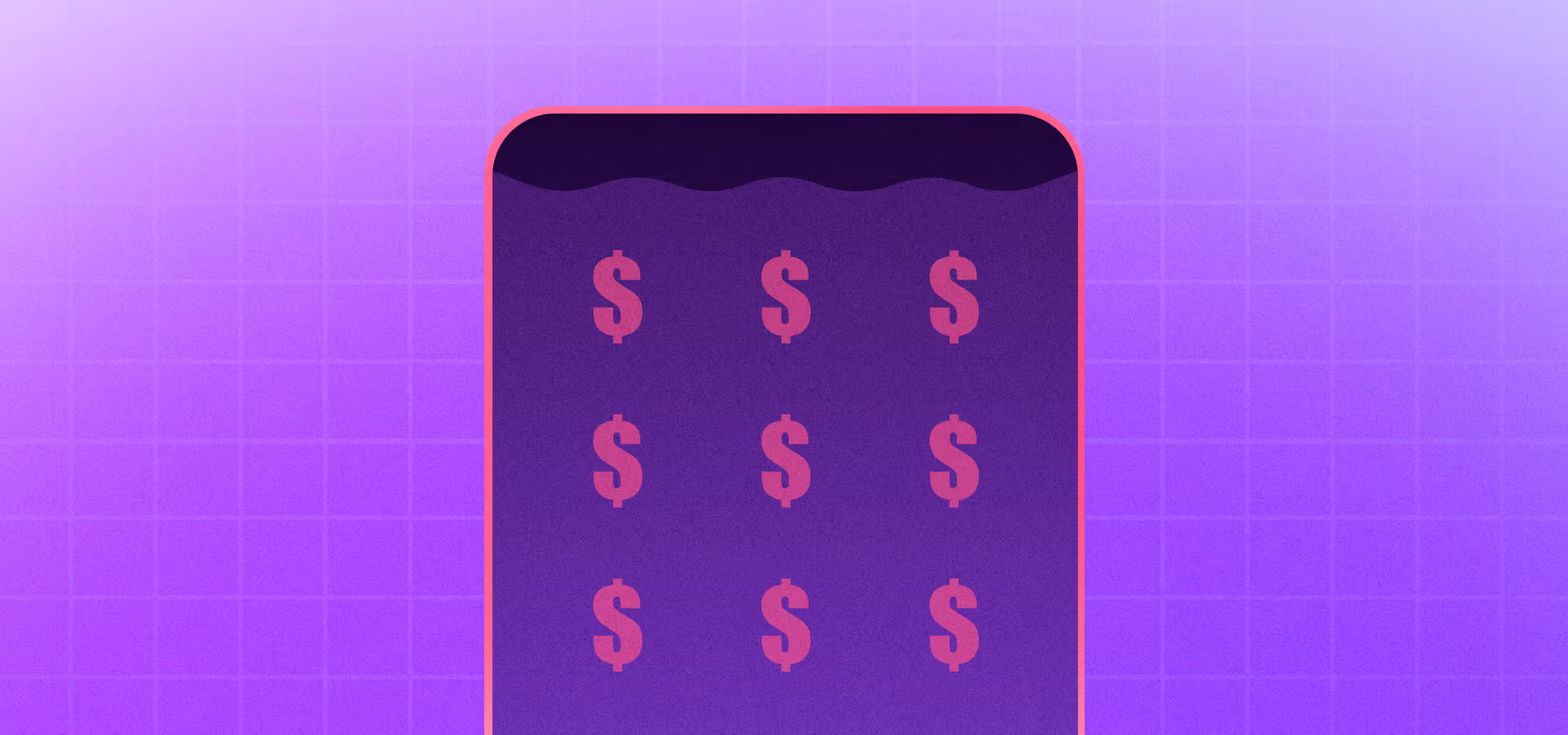 A mobile app showing dollar signs