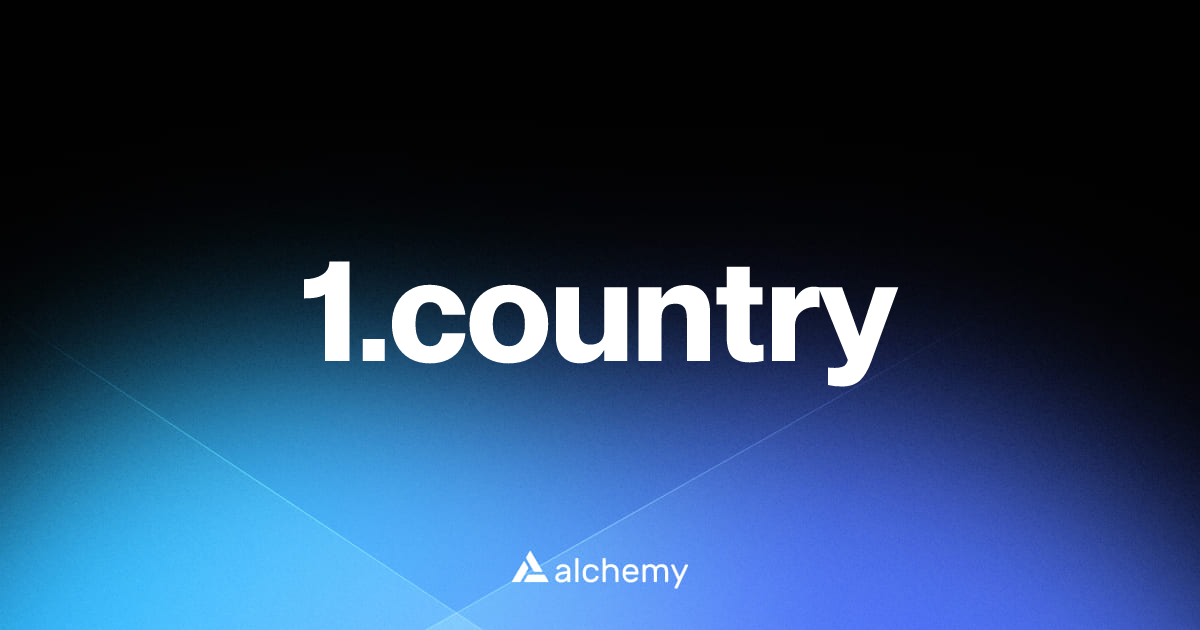 1.country - Web3 wallet tools - Alchemy | Alchemy