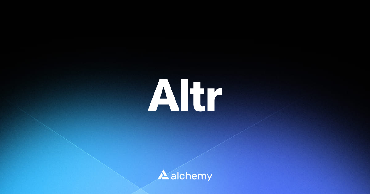 Altr - NFT apps - Alchemy | Alchemy