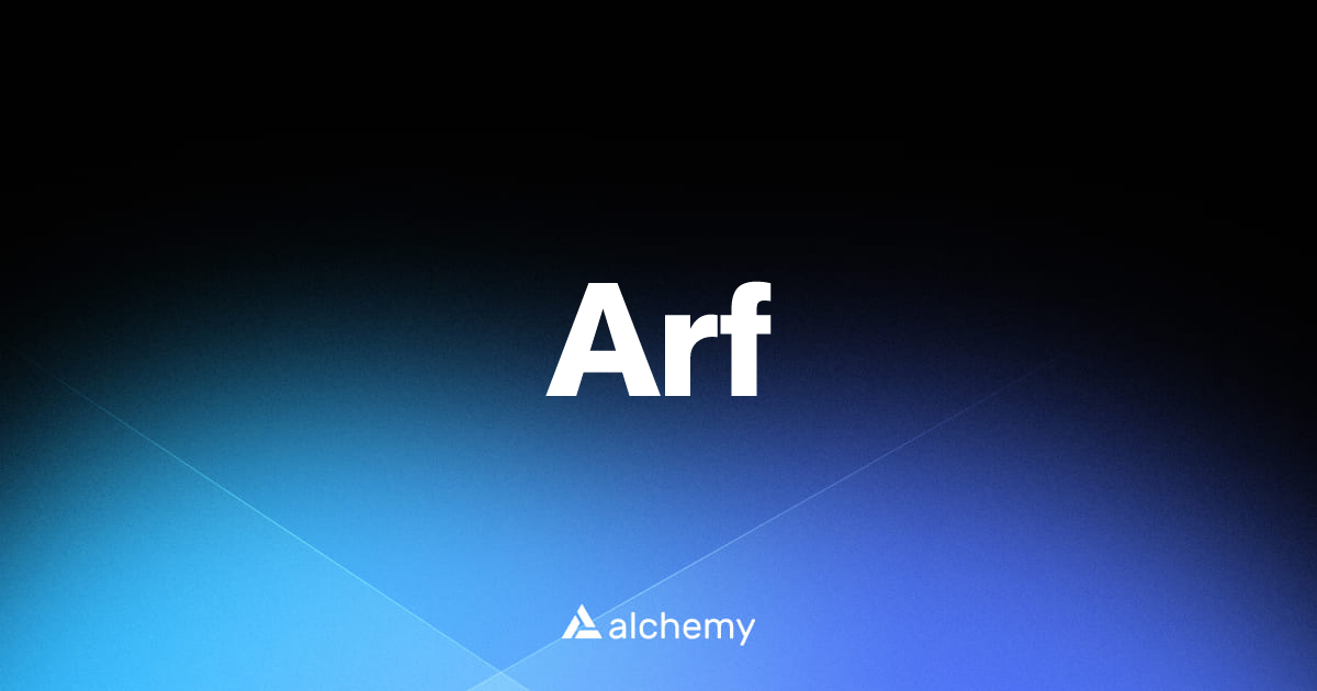 Arf - Web3 wallet tools - Alchemy | Alchemy