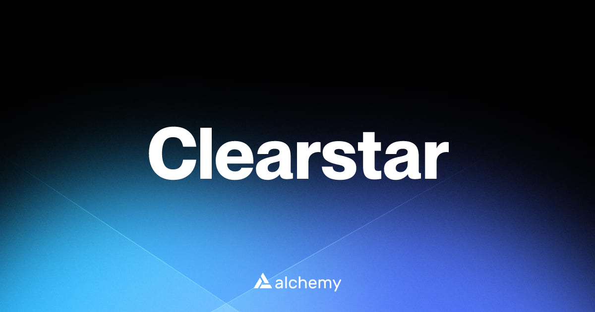 Clearstar - DeFi dapps - Alchemy | Alchemy