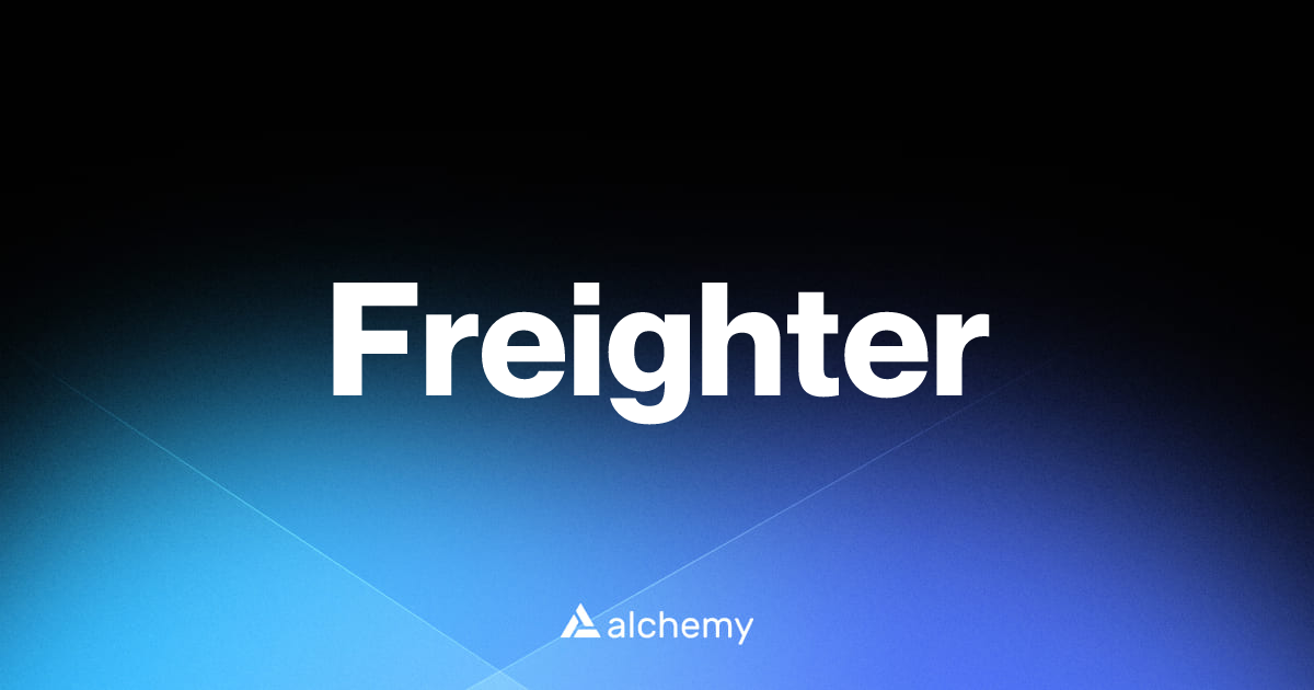 Freighter - Web3 wallets - Alchemy | Alchemy