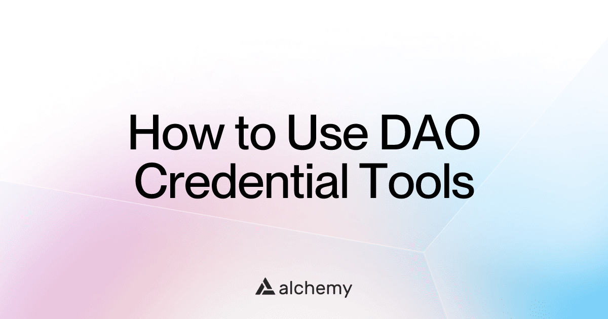 How to Use DAO Credential Tools