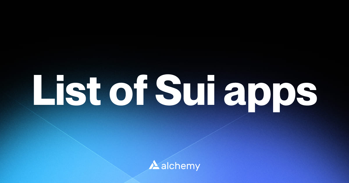 Sui apps, projects, and developer tools (2026) | Alchemy