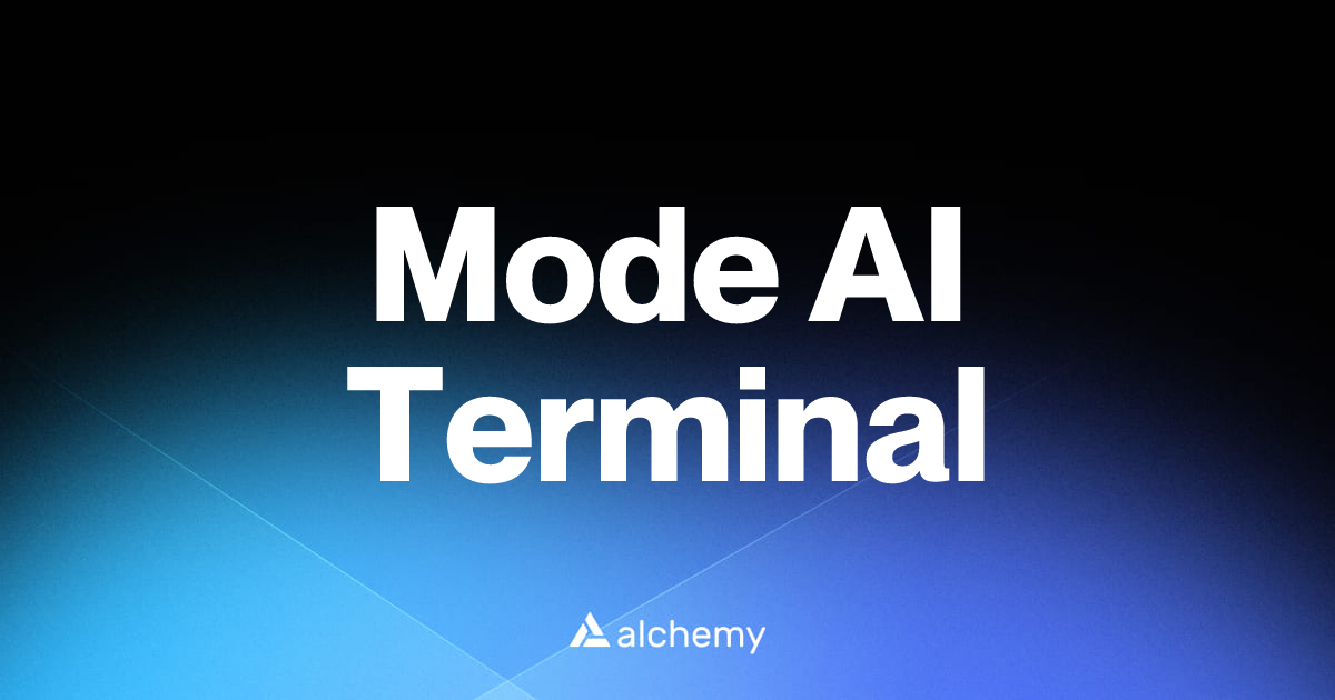 Mode AI Terminal - DeFi tools - Alchemy | Alchemy
