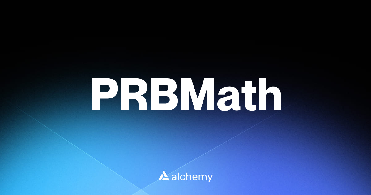 Prbmath solidity tools alchemy