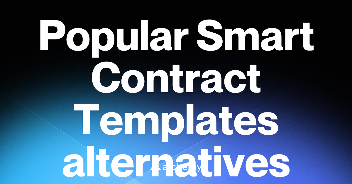 Find 19 Popular Smart Contract Templates alternatives (2026) | Alchemy