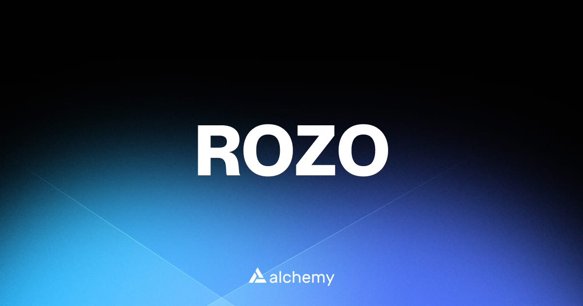 ROZO - Web3 wallet tools - Alchemy | Alchemy