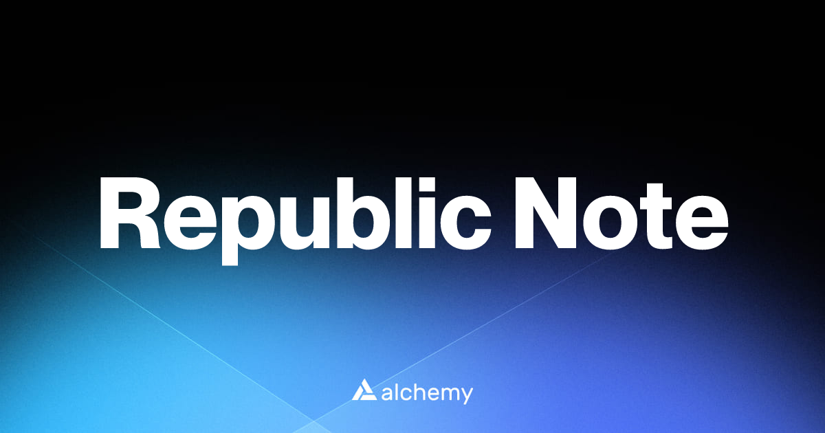 Republic Note - Real world asset dapps - Alchemy | Alchemy