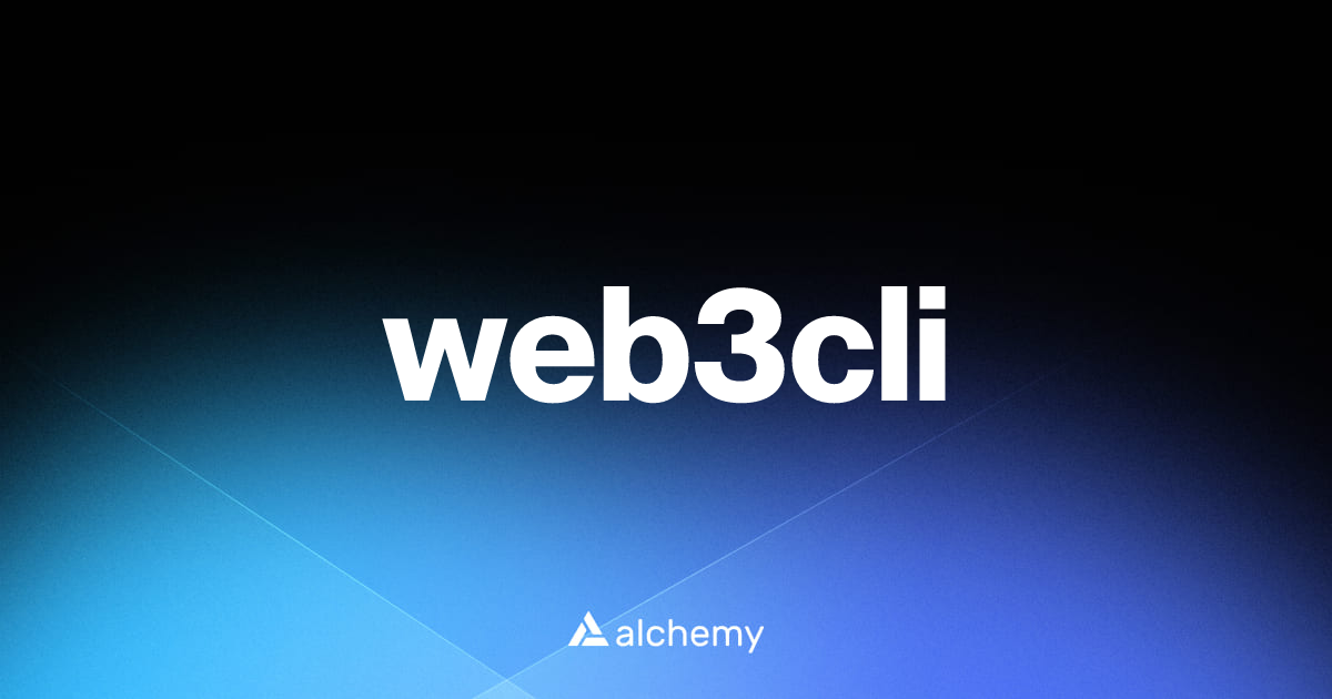 web3cli - Web3 developer tools - Alchemy | Alchemy