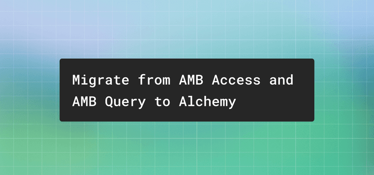 AWS Managed Blockchain alternative: how to migrate AMB Access and AMB Query to Alchemy