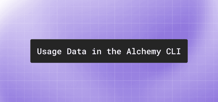 Usage data is now queryable in the Alchemy CLI