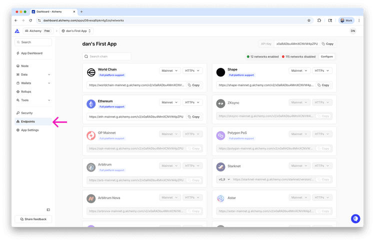 Create an Alchemy API key | Alchemy Docs