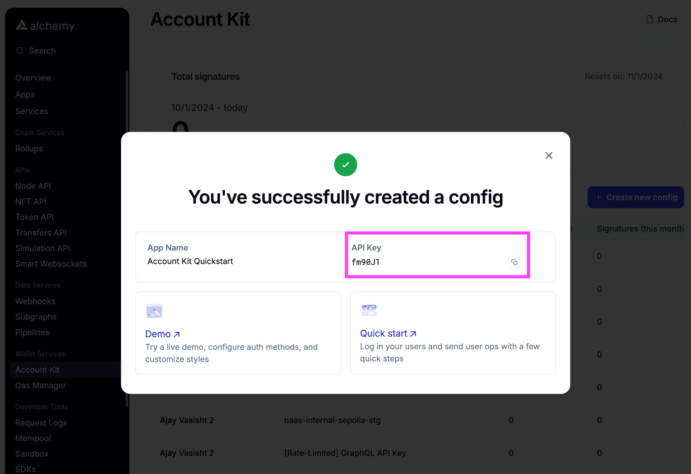 Authentication quickstart | Alchemy Docs