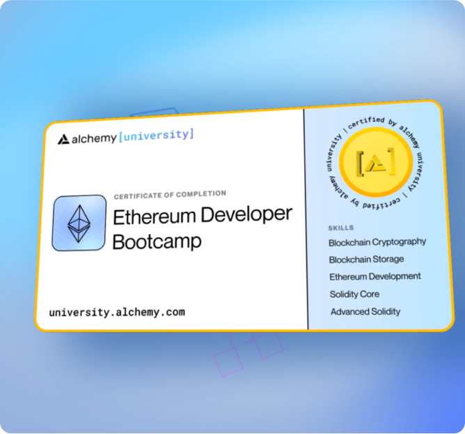 Ethereum Developer Bootcamp Certificate